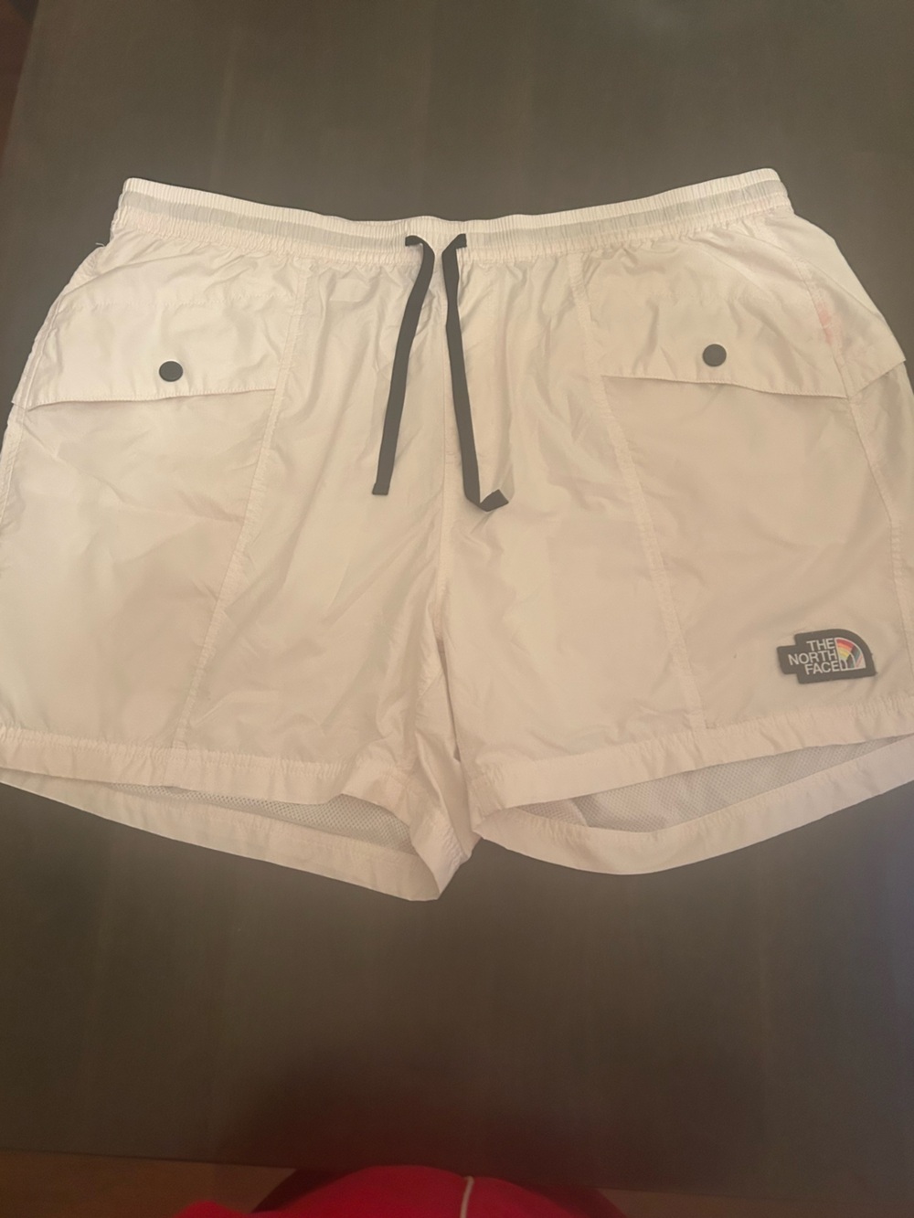 The North Face Cream Lightweight Drawstring Wind Shorts